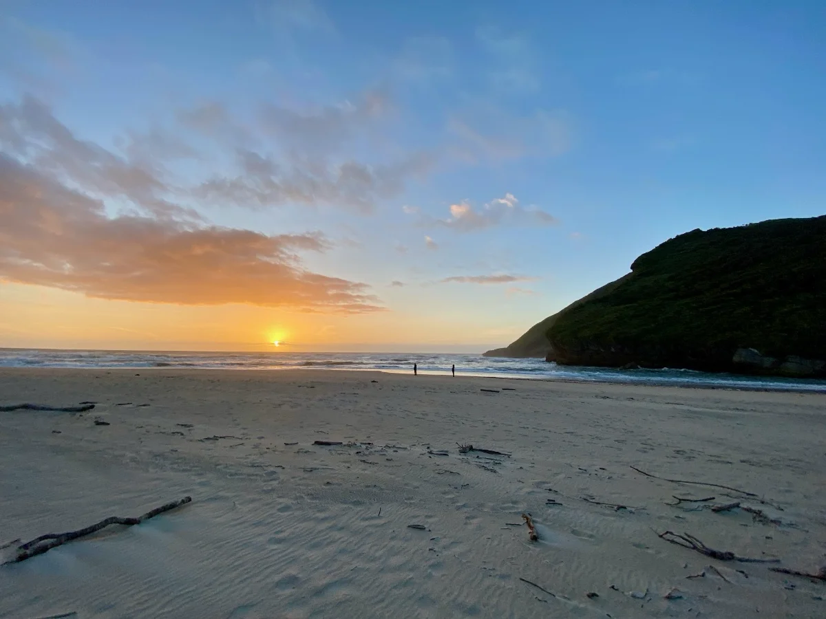 Heaphy Beach at Sunset