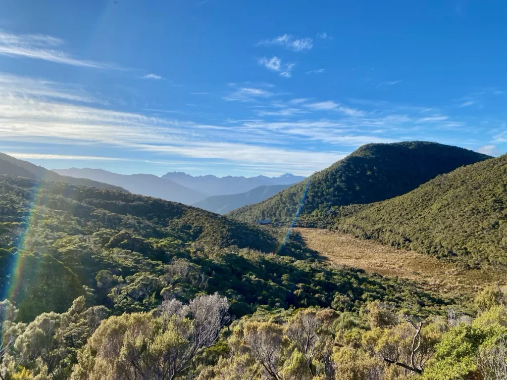 Looking back on Perry Saddle Hut
